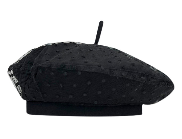 SEQUIN/GLITTER/LACE BERET HAT